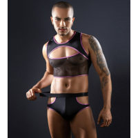 Mens Sleeveless Top & Trunks With Cut Outs One Size Mens Sleeveless Top & Trunks With Cut Outs One Size